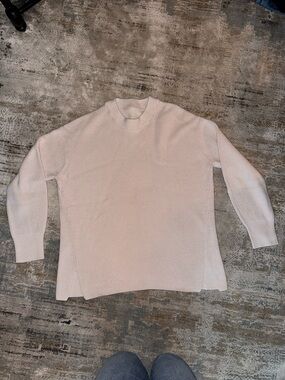 Lululemon Cream Knit Side-Slit Sweater size 12